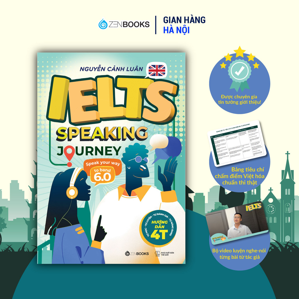 Sách - IELTS Speaking Journey: Lộ trình tự học IELTS Speaking từ cơ bản đến band 6.0  - Nguyễn Cảnh 