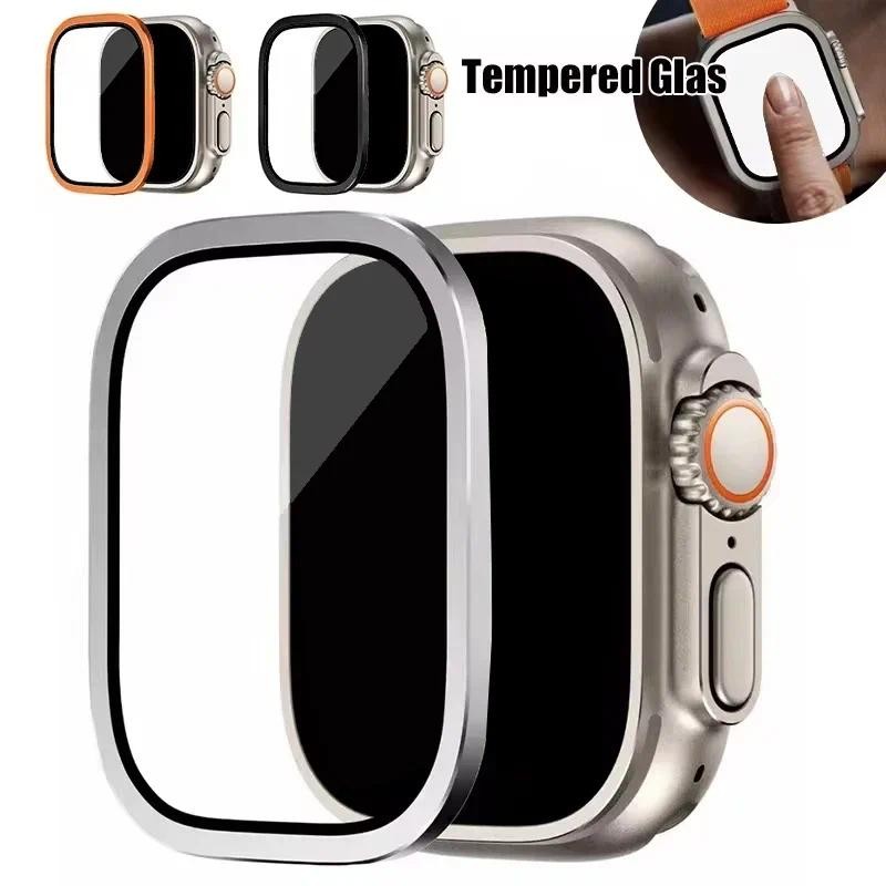 Dành cho Apple Watch Ultra 3 2 49mm Khung kim loại hợp kim titan + Phim kính cường lực HD cho Apple 