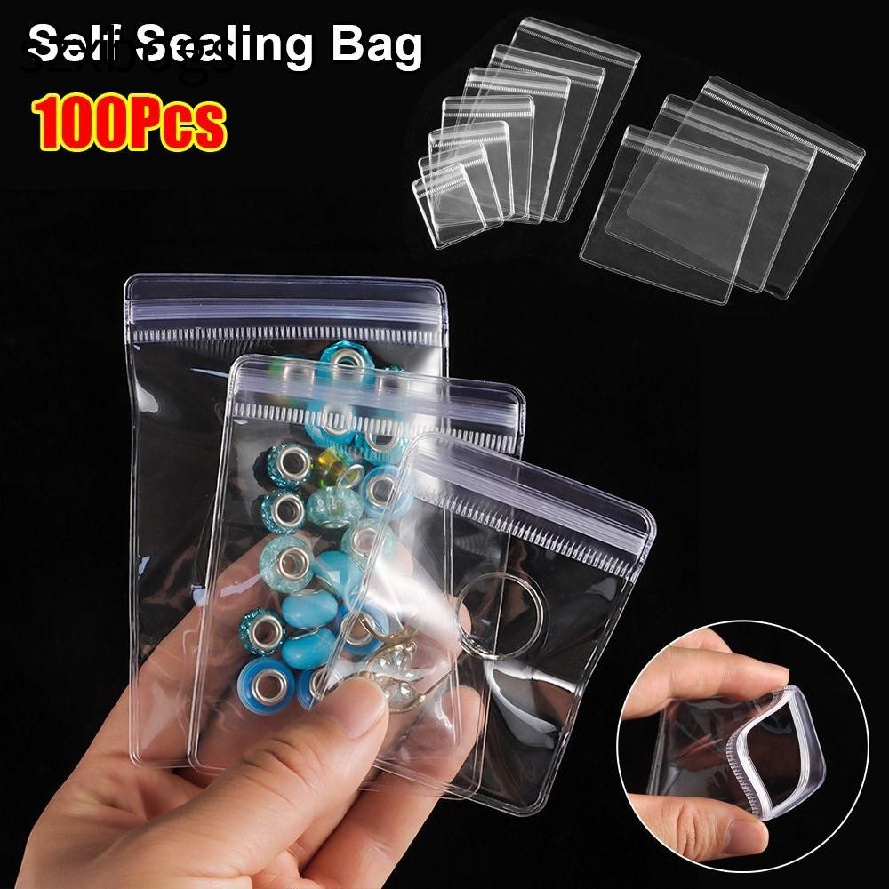SZXBOGS 100 Chiếc Túi Tự Niêm Phong, Túi Khóa Zip Chống Bụi Trong Suốt, Nhựa PVC Bền Có Thể Đóng Lại Túi Trang Sức Vòng Cổ Vòng Tay Vòng Tay Tay | BigBuy360 - bigbuy360.vn