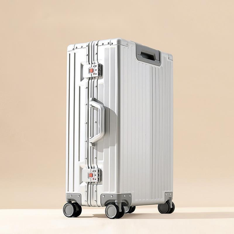 Vali công tác hợp kim magie nhôm toàn bộ Vali kéo mật khẩu khung nhôm Vali 28 inch có dung lượng lớn