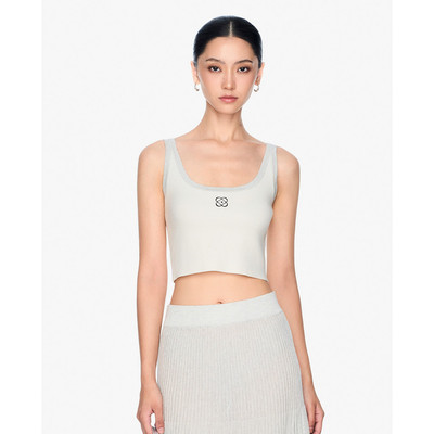 GIGI - Áo hai dây nữ cổ vuông phối logo trẻ trung_G1305K242708-00