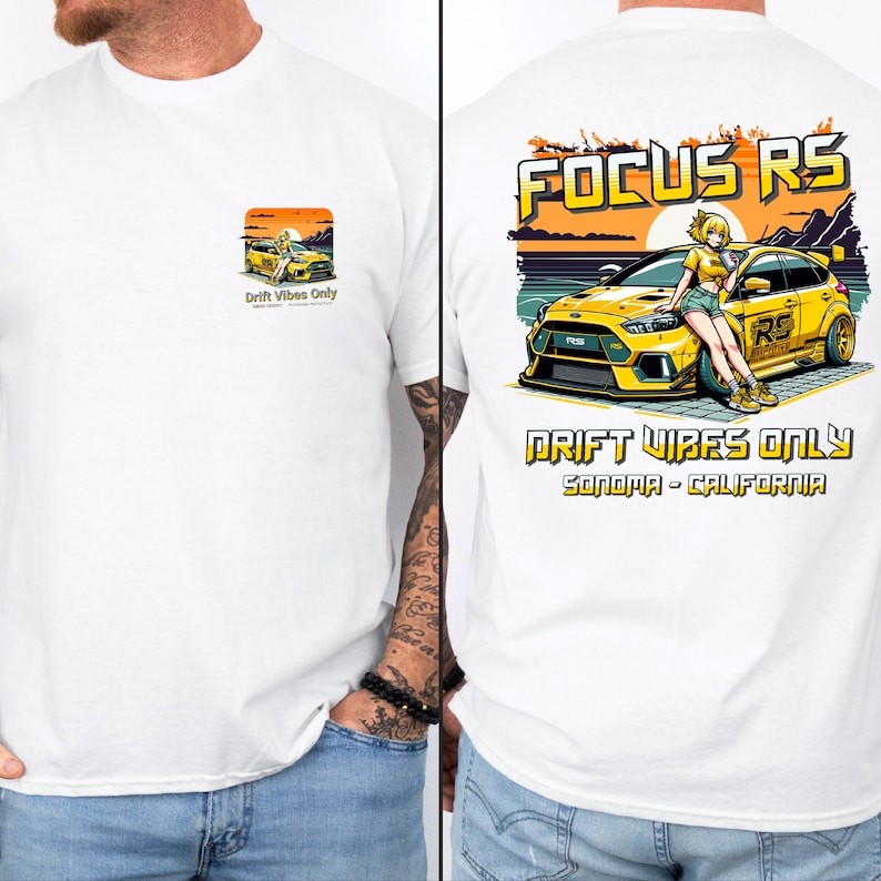 [Readystock] JDM Focus RS Drift Racing JDM Người đam mê xe hơi Anime Inspiration Racing Quần áo Thiế