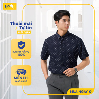  [SALE ĐG] Áo sơ mi nam YODY ngắn tay chạm mát mặc thoải mái điều hòa thân nhiệt MOSH25S103