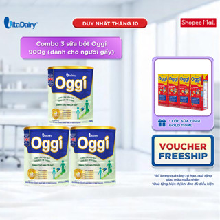 Combo 3 Sữa bột OGGI dành cho người gầy 900g - VitaDairy