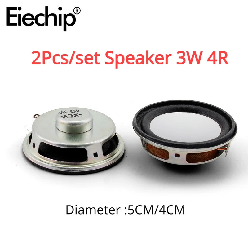 HUI HUI 2 Loa Mini 3W 4R Đường Kính 5CM / 4CM Bộ Khuếch Đại Mini Loa Trumpet 3 Watt 4 Ohm 40mm Loa C