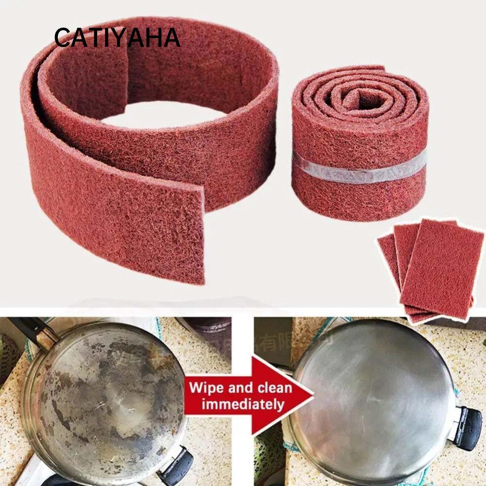 CATIYAHA Emery Tẩy Rửa Miếng Lót, Đánh Bóng Vải Nylon Dày, Mài Chất Lượng Cao Đa Năng Loại Bỏ Rỉ Sét