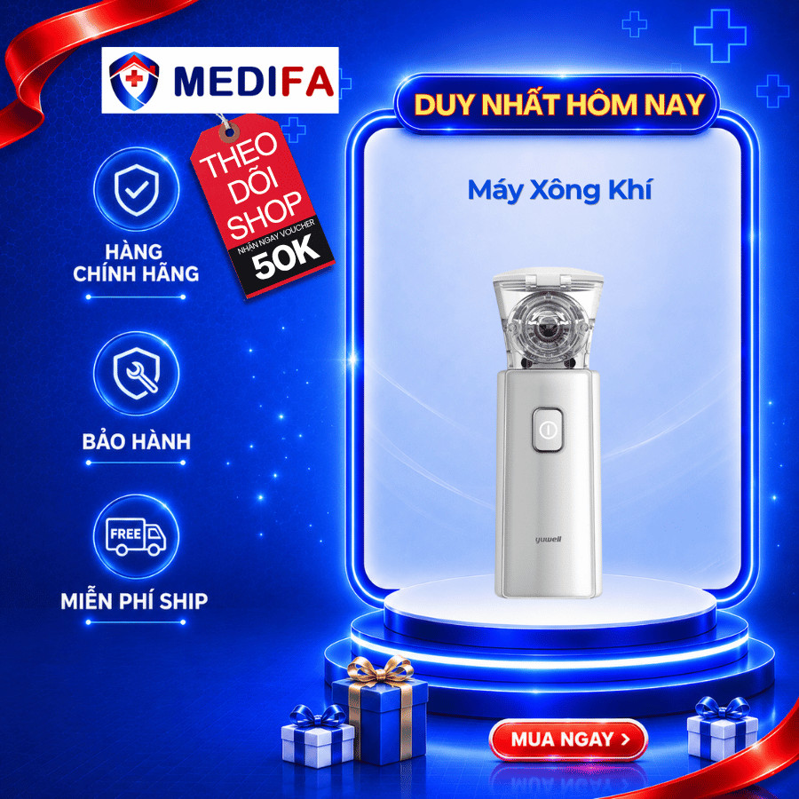 Máy Xông Khí Dung Cầm Tay Yuwell M103 Hạt Xông Siêu Nhỏ, Dễ Dàng Đi Vào Hệ Hô Hấp