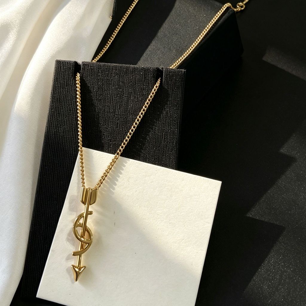 BL5A Vintage Stylish Cupid Necklace Long Arrow Versatile Necklace