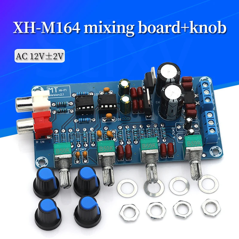H XH-M164 NE5532 Stereo Preamplifier Tone Board Âm Thanh 4 Kênh Khuếch Đại Module 4CH Mạch Điều Khiể