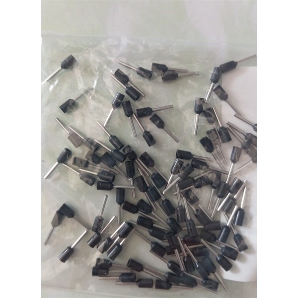 Đầu Cos Kim Rỗng E0508 màu đen Dùng Cho Dây 0.5mm