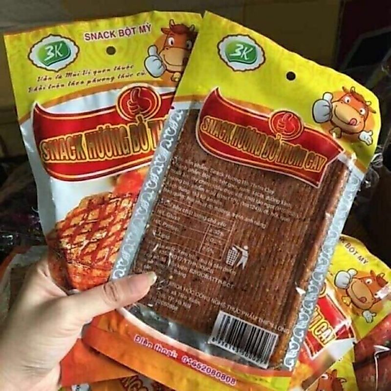 com bo 5 gói Snack Hương bò thơm cay