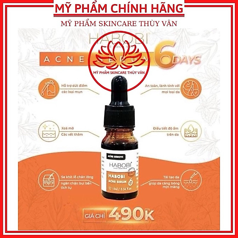 Serum 06 Giảm Mụn Mờ Thâm Se Khít Lỗ Chân Lông Chính Hãng HABOBI 10ml