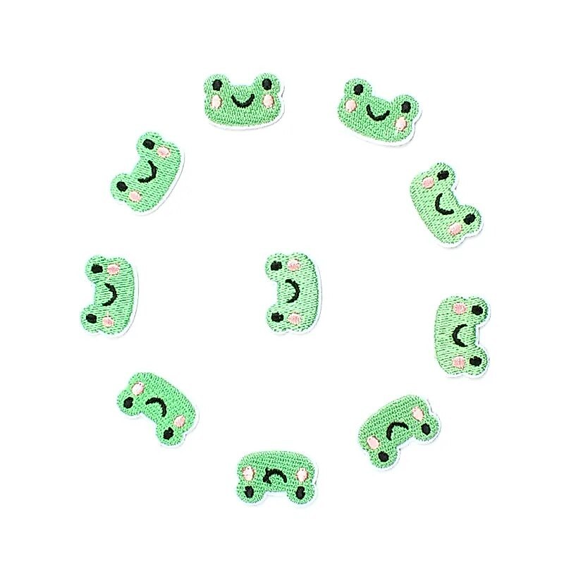 Sticker ủi nhiệt thêu logo hình con ếch nhỏ dễ thương - miếng dán ủi quần áo N05