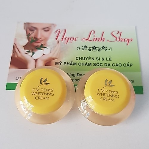 Combo 2 hộp kem CM 7 Days Whitening dưỡng trắng da ngừa mụn