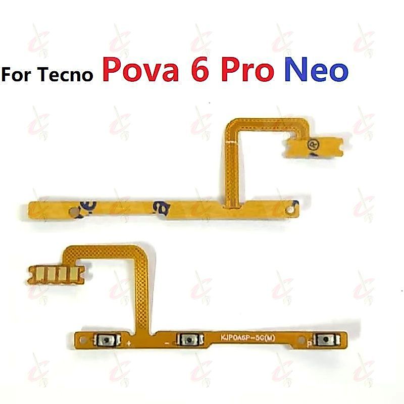 Cáp Dây Nút Nguồn âm lượng Cho Tecno Pova 6 Pro Neo LI6 LI7 LI9