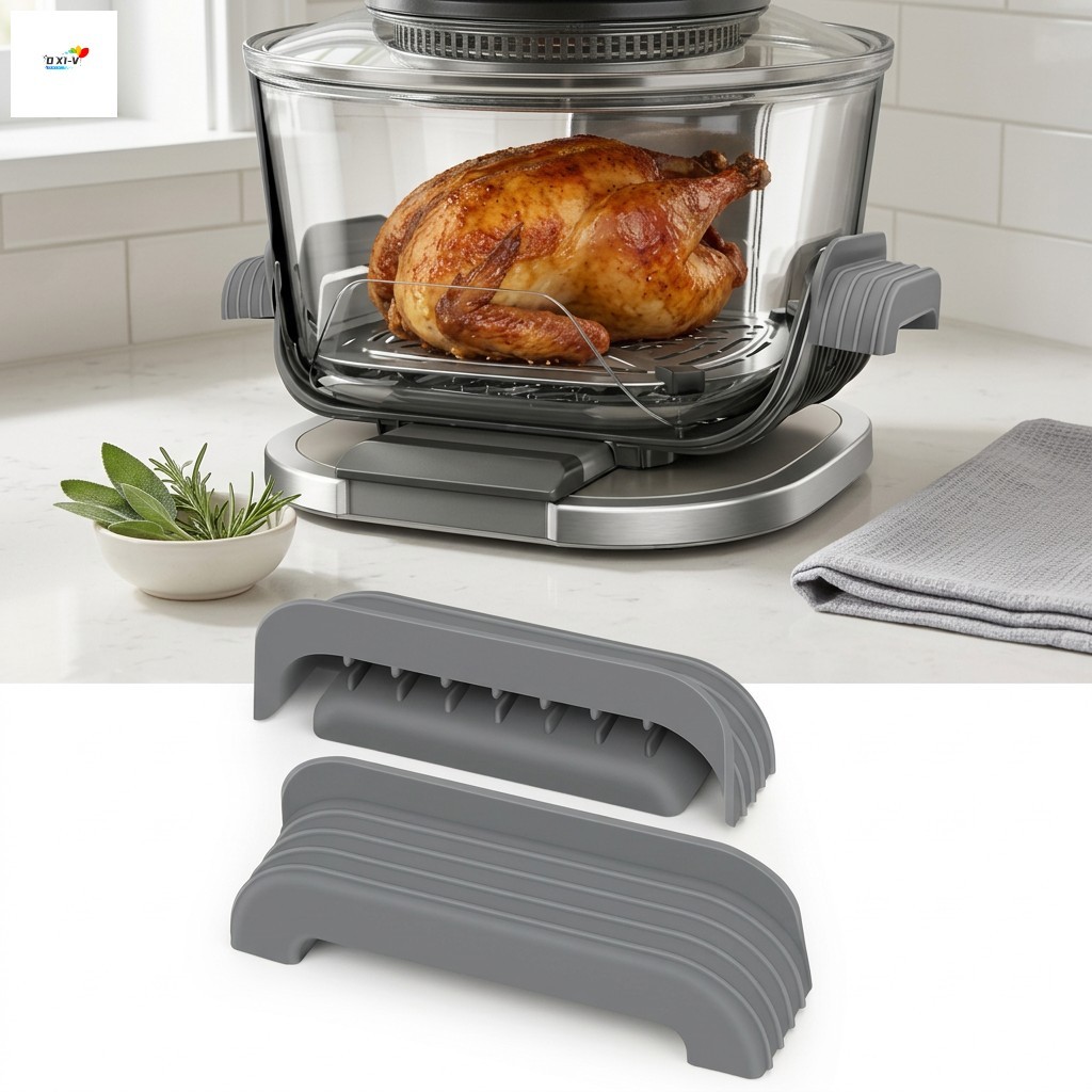 Vỏ tay cầm silicon cho Ninja Crispi Air Fryer Hộp đựng thủy tinh chịu nhiệt chống bỏng