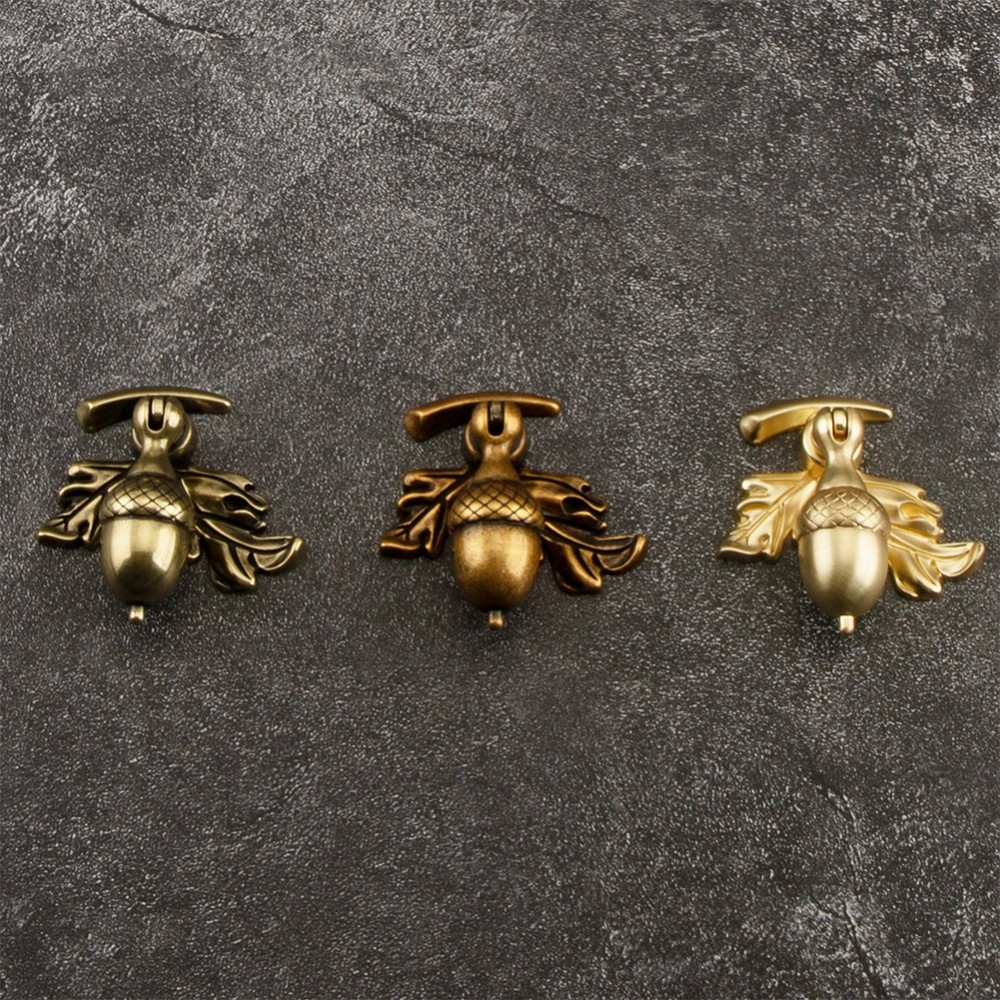 [DOLLDOLL-VN]Bronze Knob Acorn Handle Bronze Zinc Alloy Drawer Knob Bedside Cabinet Drawer