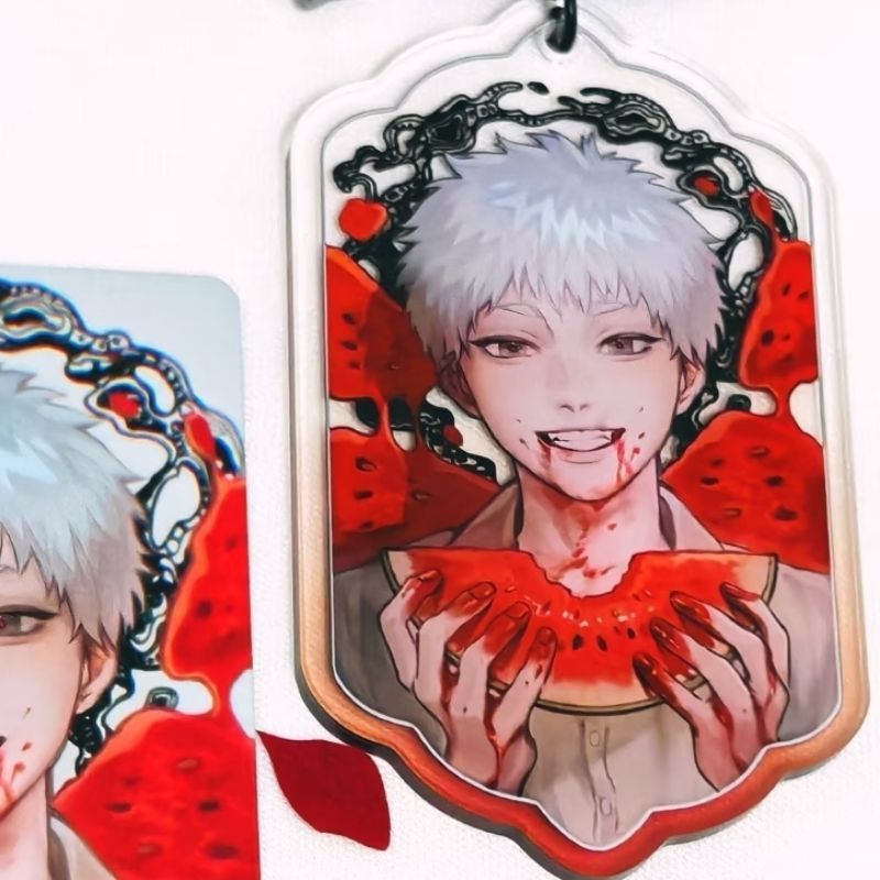 Anime Mùa Hè Hikaru Chết Indou Hikaru Tsujinaka Yoshiki Cosplay Móc Khóa Mặt Dây Chuyền Ba Lô Trang 