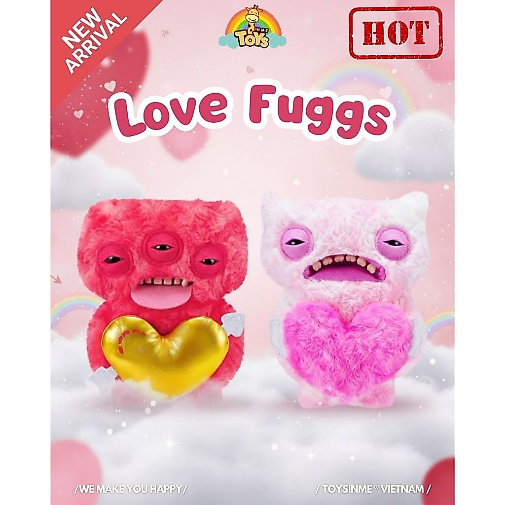 [ TOYS IN ME x FUGGLER ] ZURU TOYS FUGGLER LOVE FUGGS 9 inch - Đồ Chơi Gấu Bông Sưu Tầm