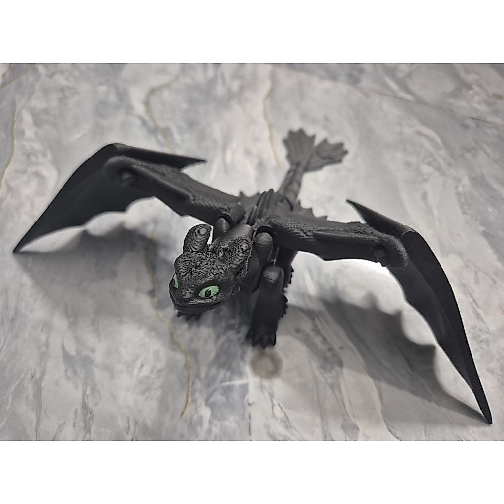 Night Furry, Toothless, Mô hình rồng in 3D cao cấp, Bí Kíp Luyện Rồng, How to train your dragon, đồ 
