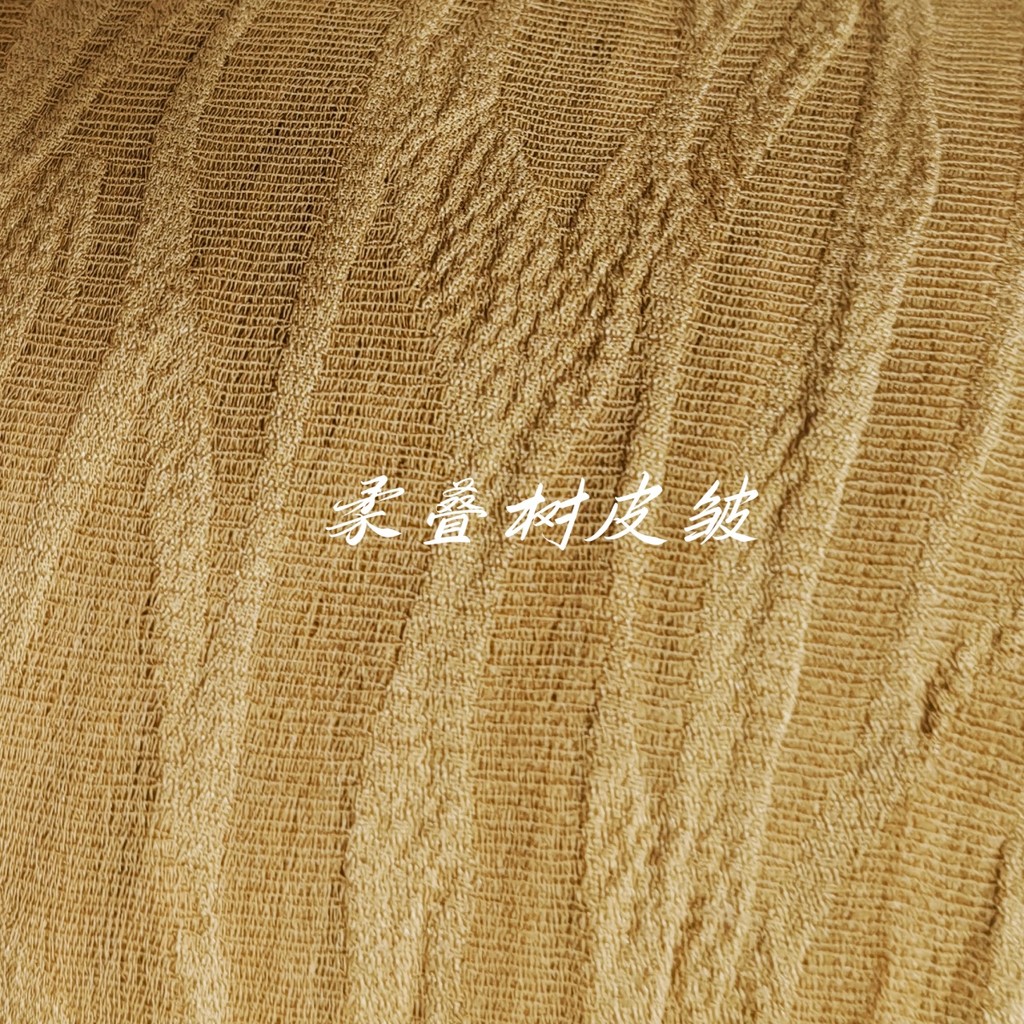 Huzhou Story 25 Mommy Bark Wrinkled Soft Stacked Guanle Crepe Full Silk Mulberry Silk Quần Áo Vải Nổ