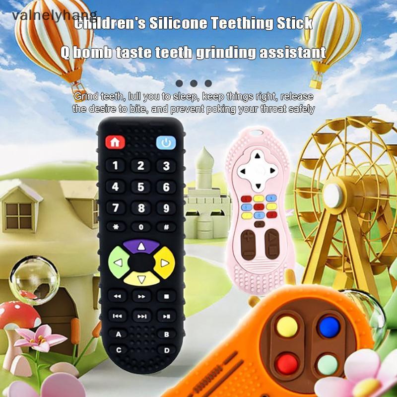 Silicone bé Teether TV điều khiển từ xa hình dạng Teether Pain Relief mọc răng đồ chơi trẻ em cảm gi