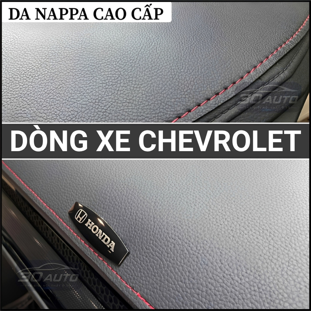 Thảm Taplo Da Pu Nappa CHEVROLET CAPTIVA, CRUZE, ORLANDO, SPARK, COLORADO, TRAILBLAZER, TRAX, chuẩn 