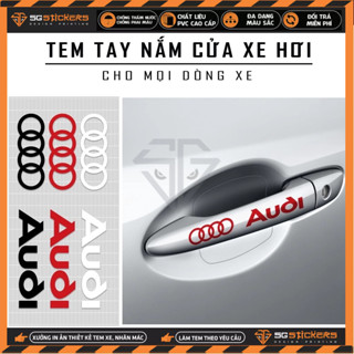   4 Chiếc  Decal Dán Tay Nắm Cửa Xe Hơi Audi | TNOT-13 | Tem Dán Xe Ô Tô Oto Dễ Dán Tại Nhà Chống Nước Bền Màu 