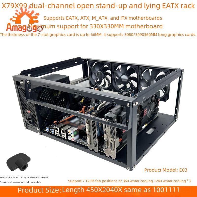 DIY GAMING COMPUTER CASE Giá đỡ khung gầm mở Thích hợp cho / Bảng mạch chủ ITX