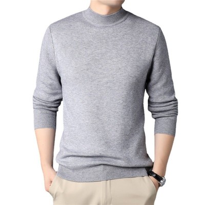 Áo Len Nam Slim Fit Phong Cách Hàn Quốc, Đơn Giản Màu Trơn, Cổ Cao, Dễ Giặt