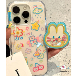  Dễ Thương Nhiều Màu Sắc Hoa Ngôi Sao Thỏ Bánh Anh Đào Đứng Ốp Lưng Tương Thích Cho IPhone 16 15 13 11 Pro Max 8 Plus 12 14 Pro Max 7 Plus 16 6s 15 Plus X XS XR Max SE 2020 IMD Luxury Case 