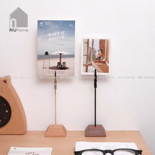 Đế gỗ kẹp ảnh, postcard - Kika | NU Home | chân gỗ kẹp ảnh được thiết kế độc đáo bằng gỗ tự nhiên