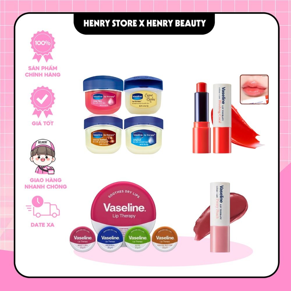 Son dưỡng môi Vaseline Lip Therapy/ Sáp dưỡng môi Vaseline