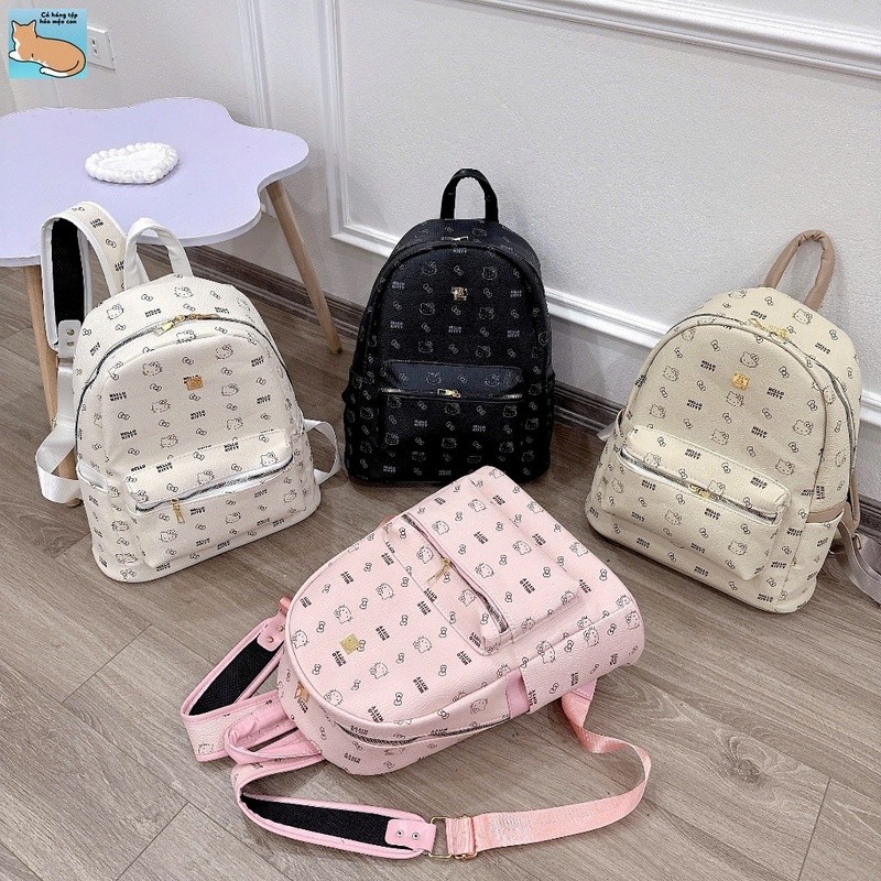 Balo đi học hello kitty 2 BẢN QUAI hàng ĐẸP (ảnh chụp thật) để vừa A4, Laptop 14,5inch - BL38