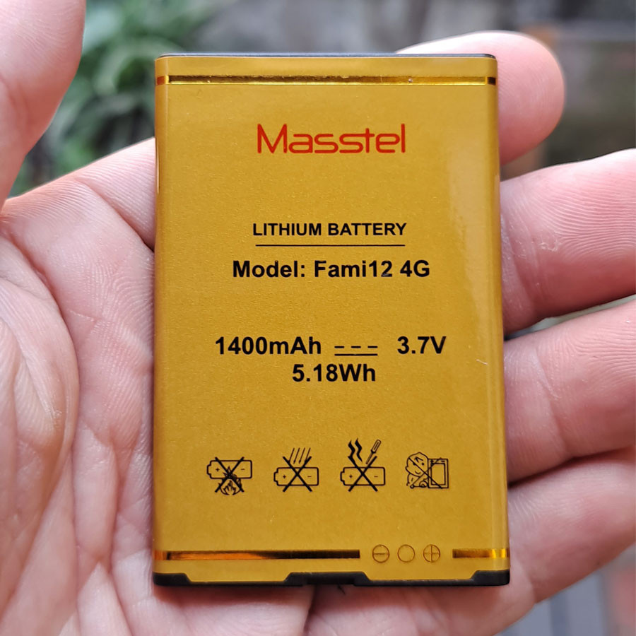 Pin hãng Mastel Fami 12 4g,  Dung lượng chuẩn 1400 mAh - Thiết kế chuẩn 2025