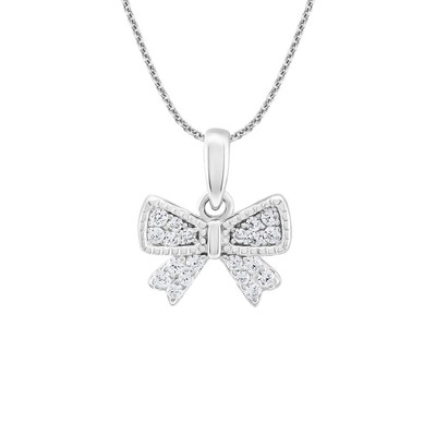 Mặt dây chuyền Bạc đính đá PNJSilver hình nơ XMXMW060083