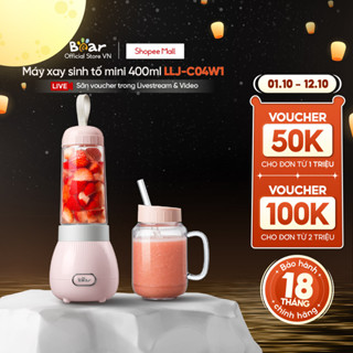 Máy Xay Sinh Tố Mini 400ml Bear LLJ-C04W1 - Hàng Chính Hãng