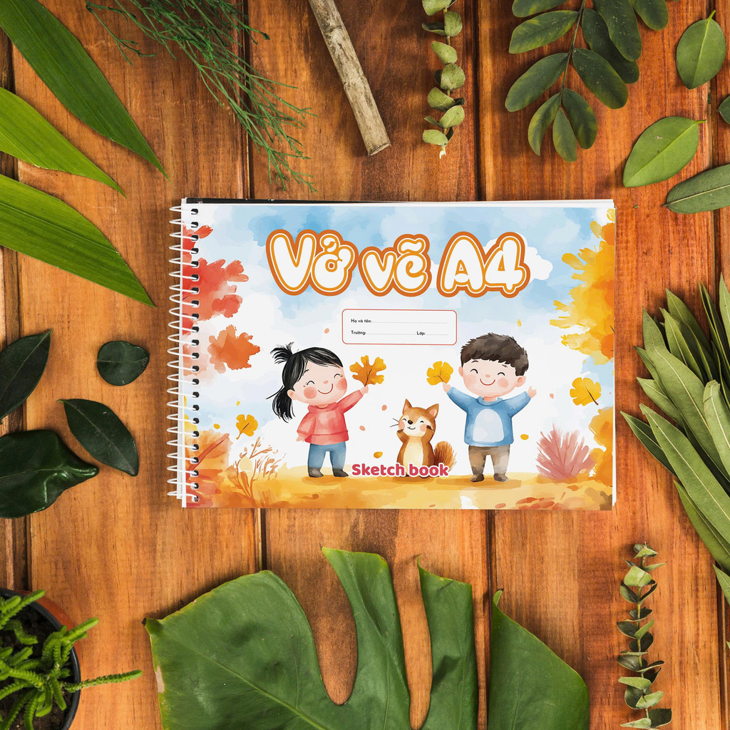 [ Vở Vẽ ] Vở Vẽ Lò Xo A4  40 trang - Vỡ Vẽ A4 giấy 100gsm