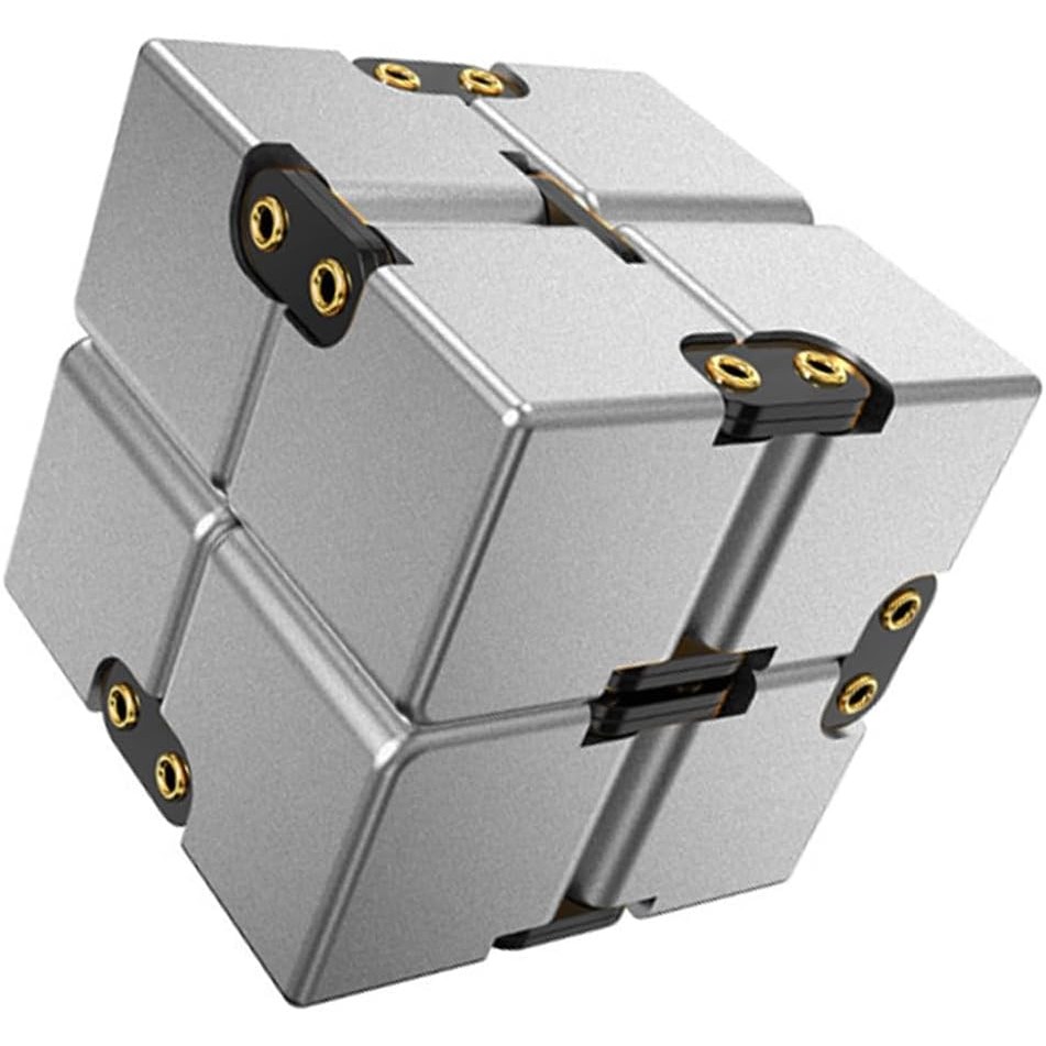 Cube Metal Infinity Cube Khối hợp kim nhôm Khối lập phương Thực hành ngón tay Giảm căng thẳng Quà tặ