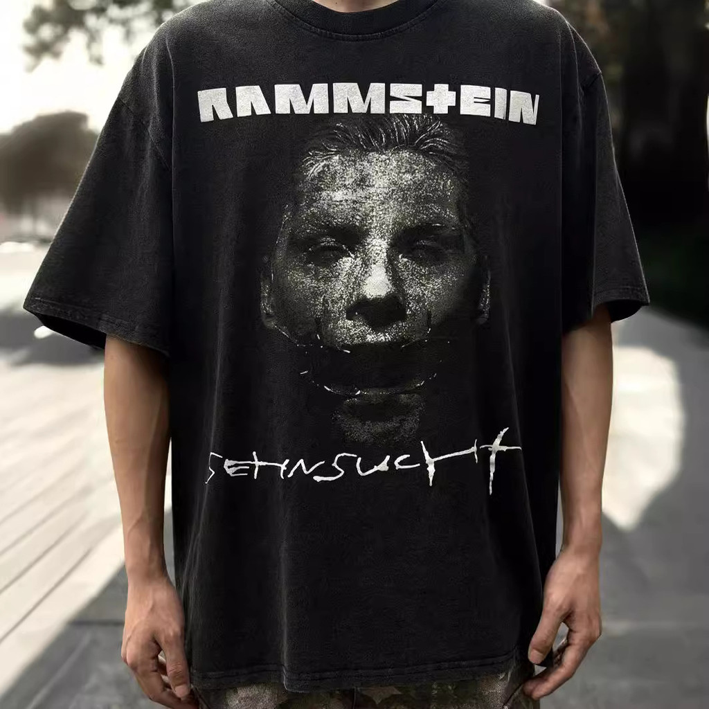 7JRN VINTAGE Vintage German tank design unisex round-neck loose-fitting short-sleeve shirt T T-shirt