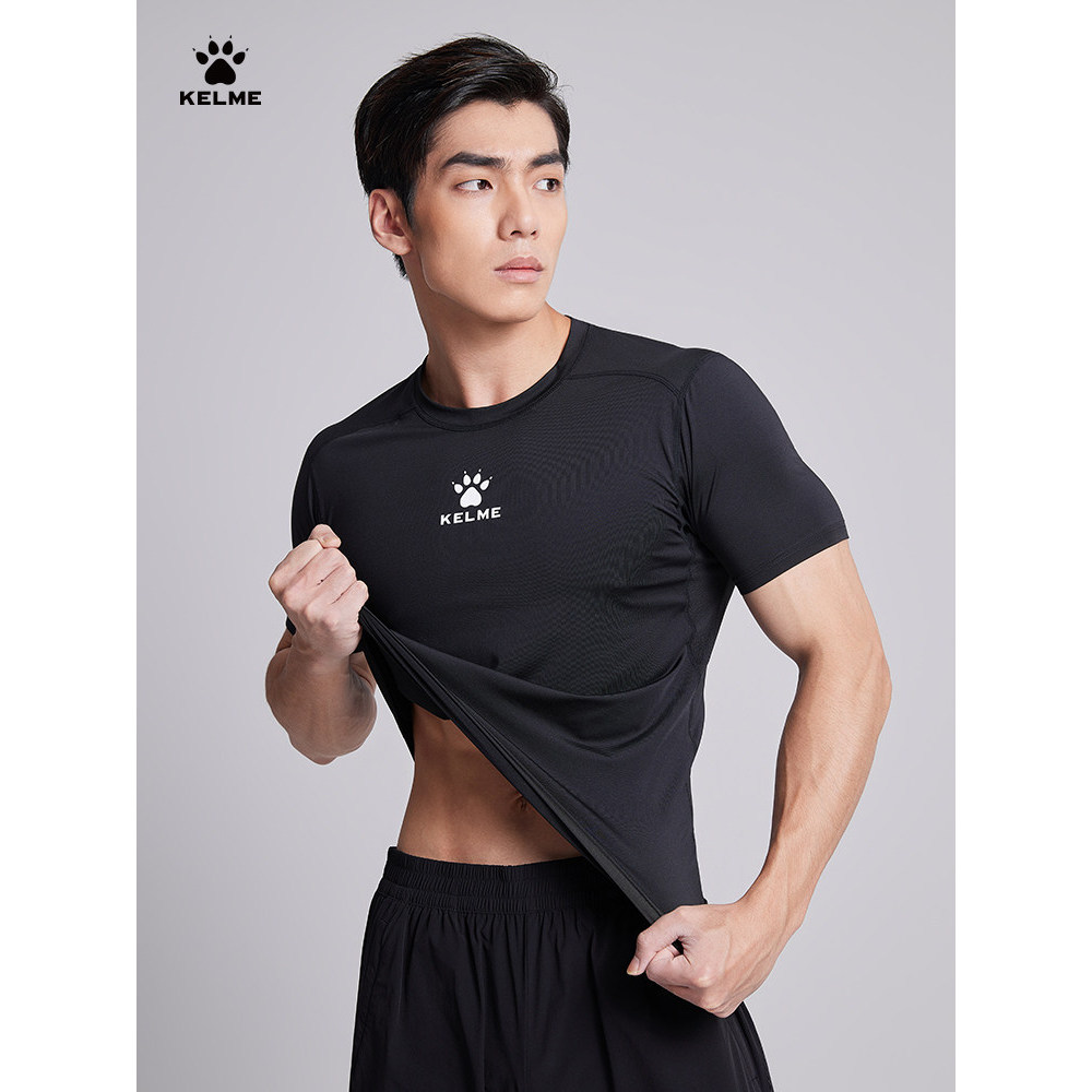 KELME KELME Quần thể thao nam Áo tập bóng đá khô nhanh Đế bóng rổ Mùa hè Áo tập thể dục ngắn tay
