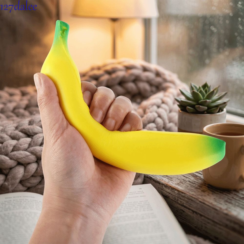 DALEE Đồ chơi chuối phục hồi chậm, Chuối mềm hình quả chuối mềm mại hình quả chuối, Mô phỏng mô phỏn