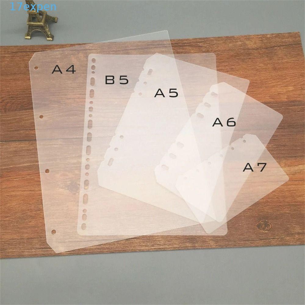 EXPEN Notebook Divider Matte Notebook Phụ kiện Board Page A5 A6 A7 B5 A4 Trong suốt Chất kết dính gi