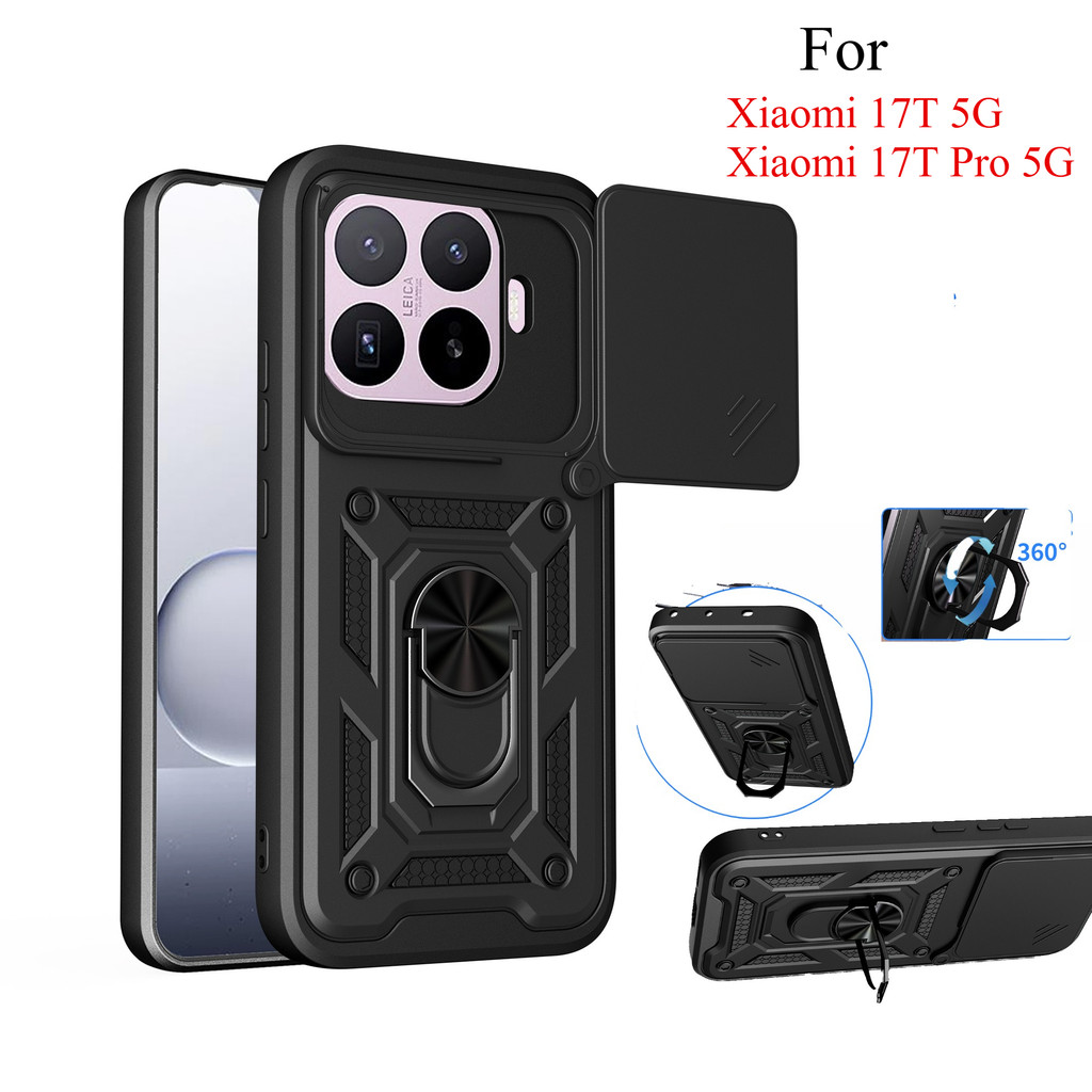 Dành cho Xiaomi 17T Pro / Mi 15T Pro / Mi 14T Pro Mi 15 Pro 360°Vòng xoay Giá đỡ từ tính Trượt bảo v
