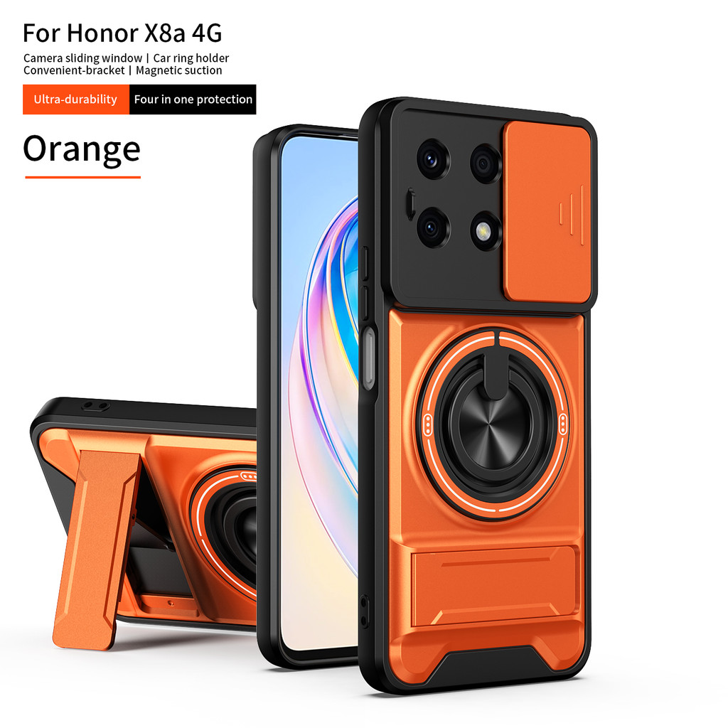 Dành Cho Honor X8A Ốp Lưng Honor X8 4G Bao Honor X8C X8a X8 Trường Hợp Gấp Giá Đỡ Giáp Quân Sự Bảo V