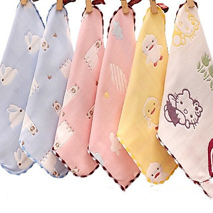 Sét 5 khăn sữa sợi tre túi zip Lee Lee cho bé