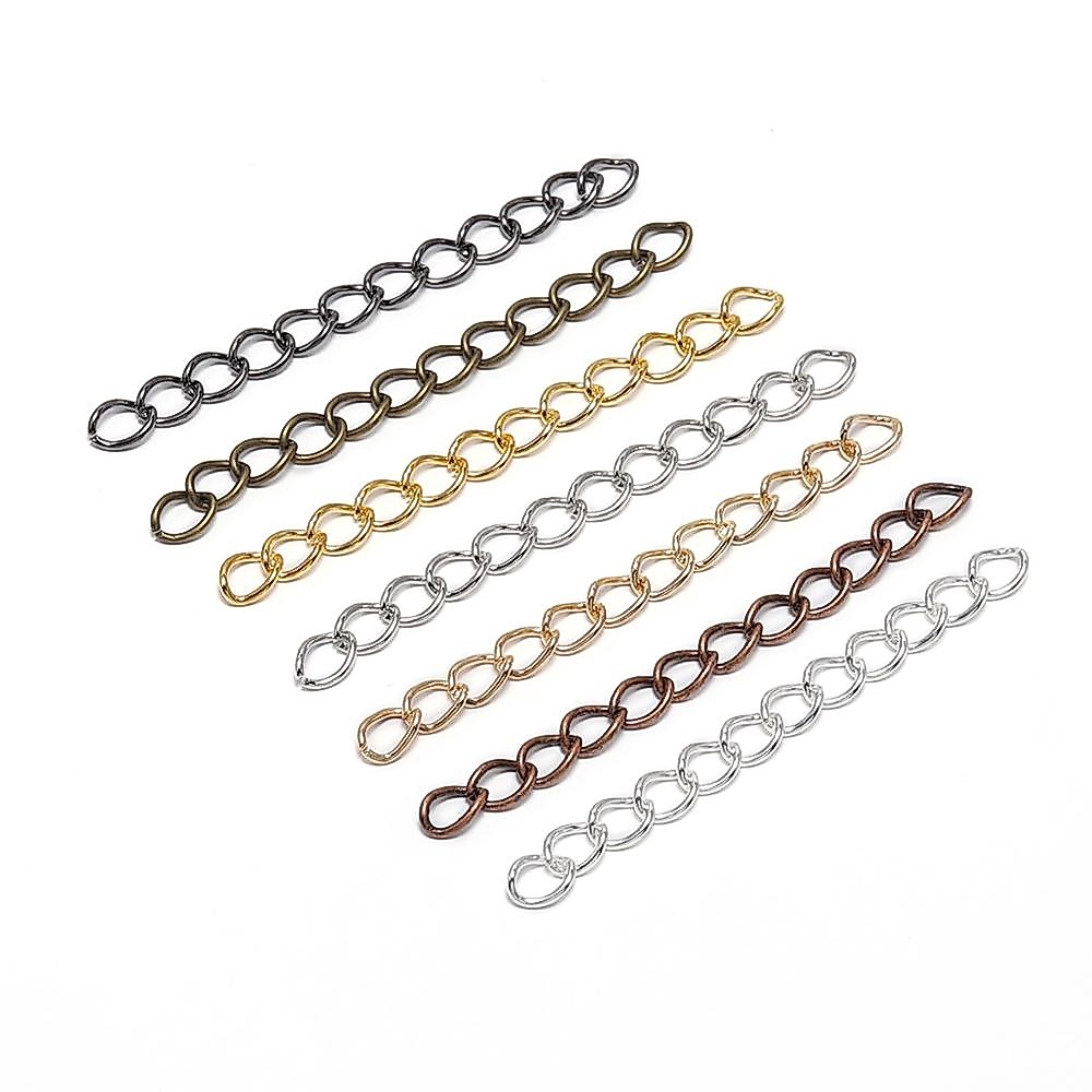 St.kunkka 100Pcs chuỗi nối dài vòng cổ nhiều màu sắc kích thước 50mm 70mm