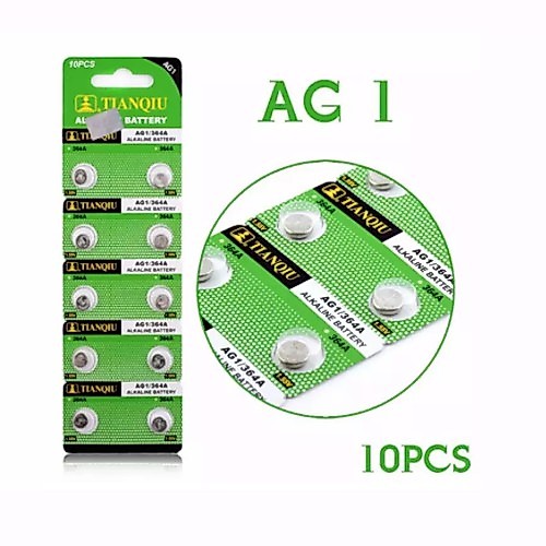 Vỉ 10 Viên Pin AG1/LR621H/364A Tianqiu 1.5v