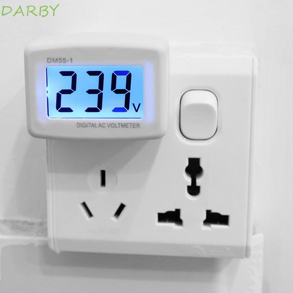 Đồng hồ đo điện áp phẳng tường DARBY EU / US Plug AC Meter DM55-1 Plug Volt Meter
