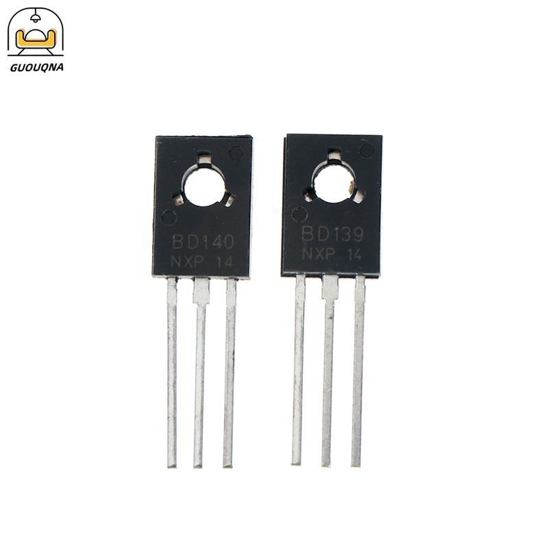 GUOUQNA 20 Cái BD139 BD140 (BD140 10 Cái + BD139 10 Cái) Bóng bán dẫn điện TO-126